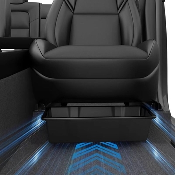 Κουτί αποθήκευσης καθίσματος με συρόμενο μηχανισμό για το ανανεωμένο Model Y της Tesla — εσωτερικό αξεσουάρ, πλαστικό, παραμετροποιήσιμο, δυνατή εκτύπωση λογότυπου, κωδικός προϊόντος 30ZH8394492307