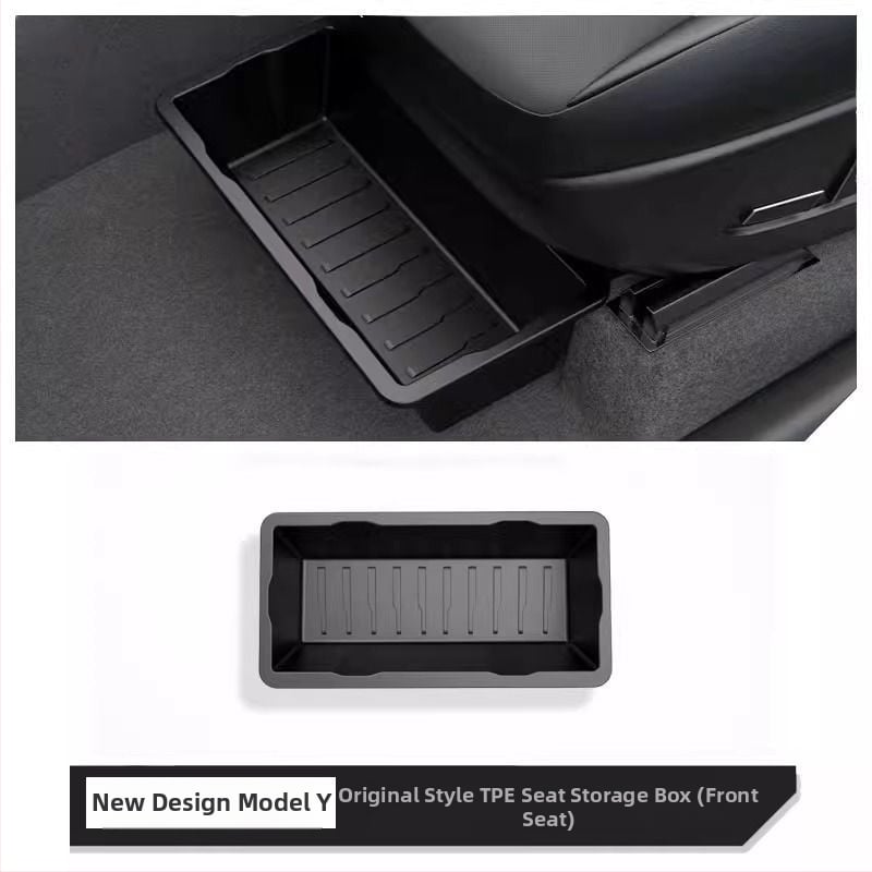Sēdekļa apakšas uzglabāšanas kastīte ar izvilkšanas mehānisma atjaunotajam Tesla Model Y – iekšējais aksesuārs, plastmasa, pielāgojama, logotipa drukāšana iespējama, preces kods 30ZH8394492307