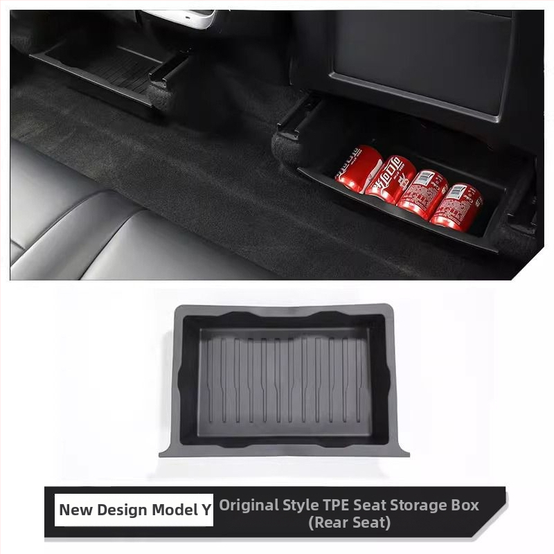 Sēdekļa apakšas uzglabāšanas kastīte ar izvilkšanas mehānisma atjaunotajam Tesla Model Y – iekšējais aksesuārs, plastmasa, pielāgojama, logotipa drukāšana iespējama, preces kods 30ZH8394492307