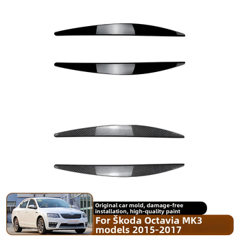 Dekorativna naljepnica za obrve svjetala Skoda Octavia MK3 (15-17) - ABS materijal, Botu