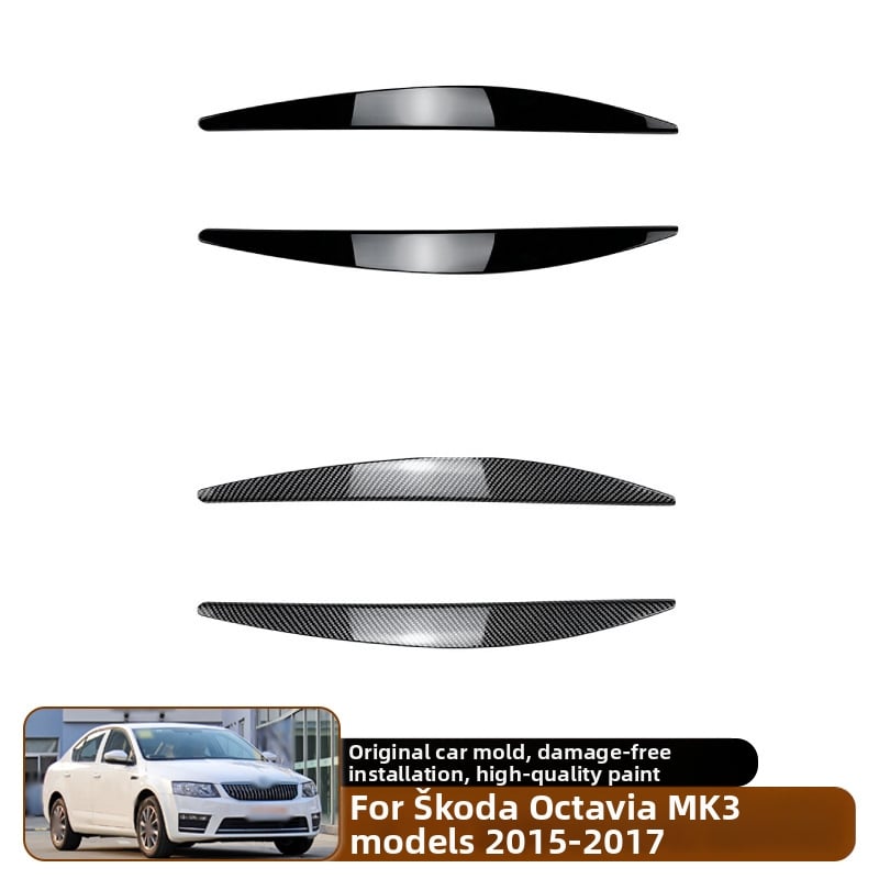 Dekorativna naljepnica za obrve svjetala Skoda Octavia MK3 (15-17) - ABS materijal, Botu