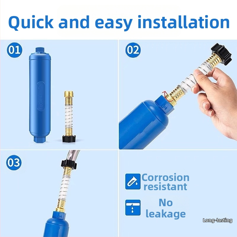 RV воден филтър картридж с връзка към градински маркуч – ABS пластмасова глава, напояване чрез гравитация