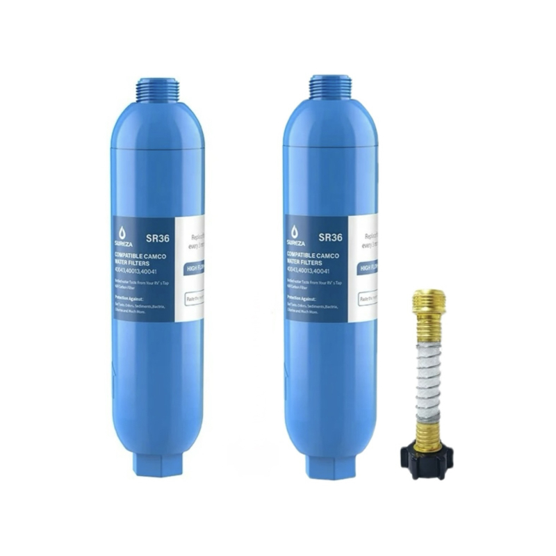 RV воден филтър картридж с връзка към градински маркуч – ABS пластмасова глава, напояване чрез гравитация