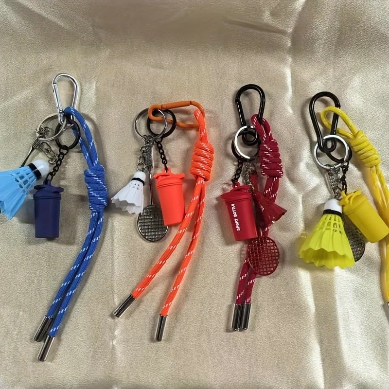 DIY aranyos pingpong ütő nylon zsinór kulcstartó – kiegészítő a táskádhoz