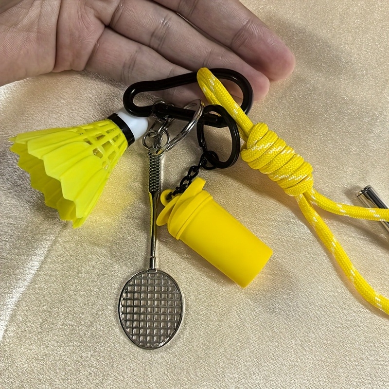 DIY aranyos pingpong ütő nylon zsinór kulcstartó – kiegészítő a táskádhoz