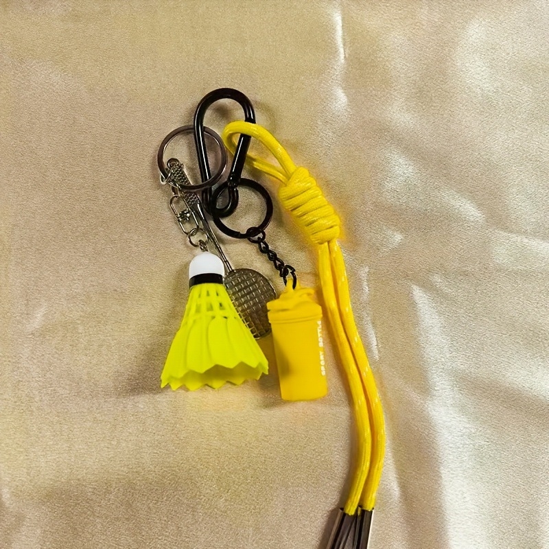 DIY aranyos pingpong ütő nylon zsinór kulcstartó – kiegészítő a táskádhoz