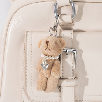 Kulcstartó puha plüss maci dizájn, elektronikus csat, anyag: héj, kínai stílus