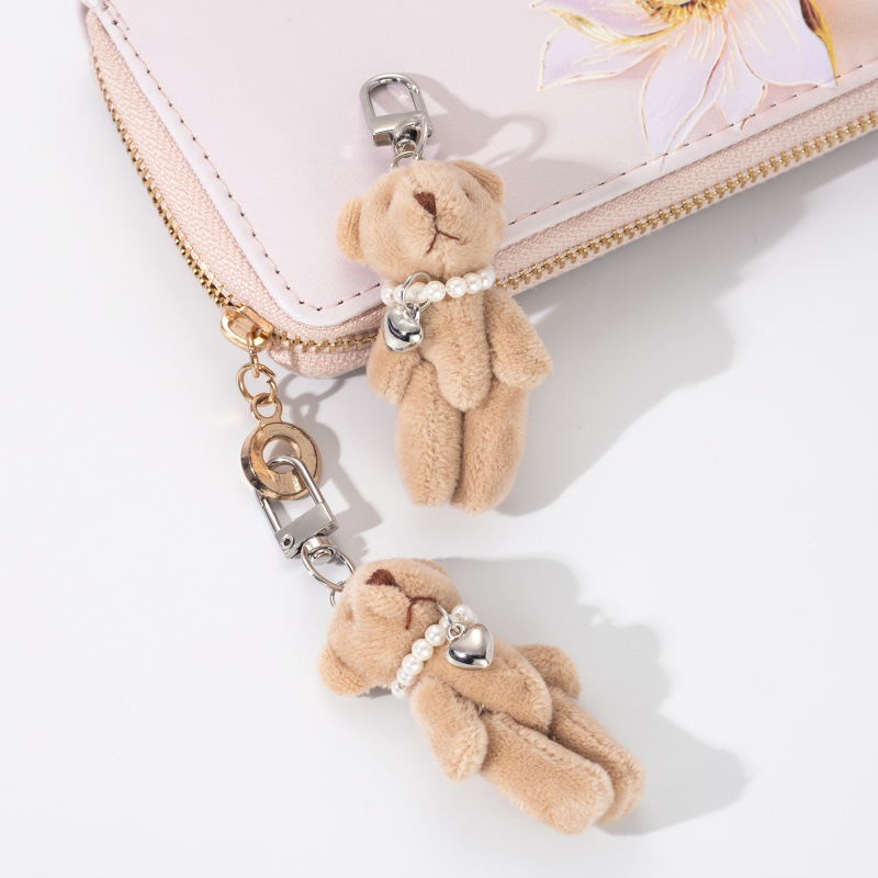 Kulcstartó puha plüss maci dizájn, elektronikus csat, anyag: héj, kínai stílus