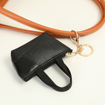 Atslēgu piekariņš – mini monētu maciņš ar radošu šūšanu, ausu austiņu maciņš, ģeometrisks raksts, PU materiāls (Zīmols: Qiaomaiyi; Materiāls: PU; Raksts: Geometrisks; Funkcija: Var glabāt)