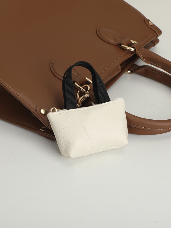 Atslēgu piekariņš – mini monētu maciņš ar radošu šūšanu, ausu austiņu maciņš, ģeometrisks raksts, PU materiāls (Zīmols: Qiaomaiyi; Materiāls: PU; Raksts: Geometrisks; Funkcija: Var glabāt)