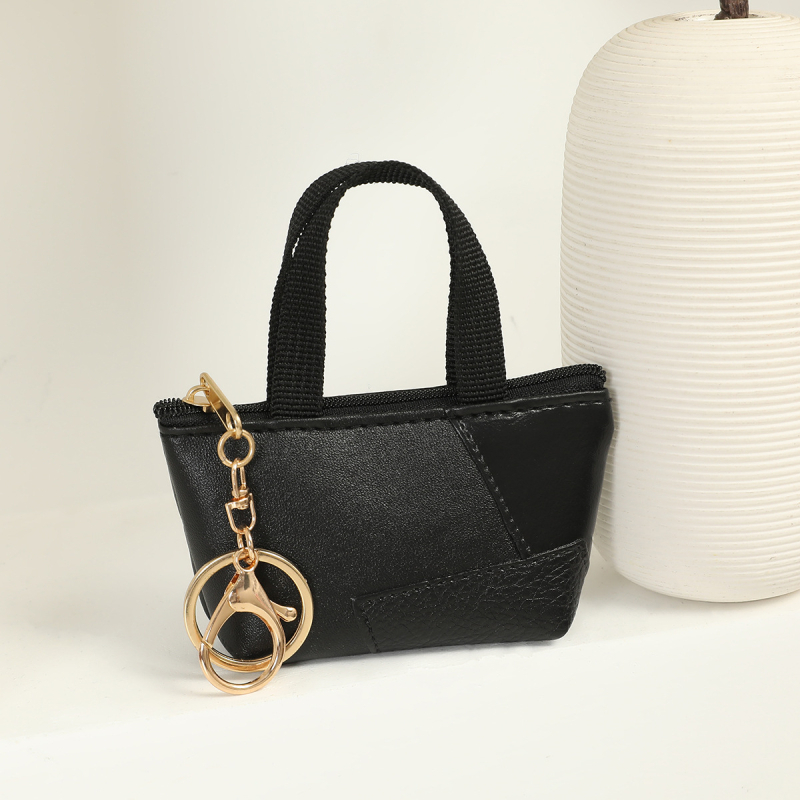 Atslēgu piekariņš – mini monētu maciņš ar radošu šūšanu, ausu austiņu maciņš, ģeometrisks raksts, PU materiāls (Zīmols: Qiaomaiyi; Materiāls: PU; Raksts: Geometrisks; Funkcija: Var glabāt)