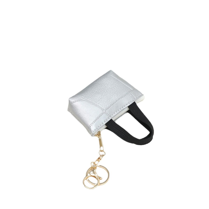 Atslēgu piekariņš – mini monētu maciņš ar radošu šūšanu, ausu austiņu maciņš, ģeometrisks raksts, PU materiāls (Zīmols: Qiaomaiyi; Materiāls: PU; Raksts: Geometrisks; Funkcija: Var glabāt)