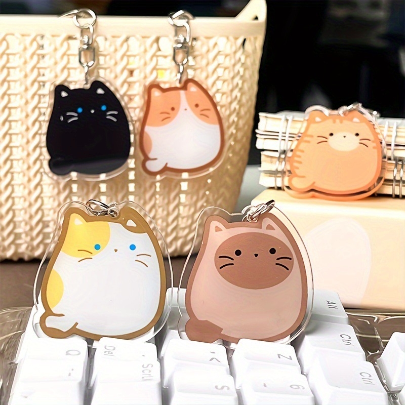 Kulcstartó 2D animációs macska - akril - normál csomagolás - hétköznapi stílus