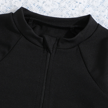 Παιδικό μαγιό ενός κομματιού για κορίτσια, με μακριά μανίκια και φερμουάρ, πλεκτό ύφασμα, 95% πολυεστέρας, 5% σπαντεξ, επένδυση πολυεστέρα.