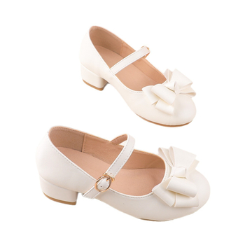 Δερμάτινα σχολικά παπούτσια για κορίτσια με επάνω μέρος PU, σόλα από καουτσούκ, κούμπωμα Velcro, αναπνεόμενα και αντιολισθητικά.