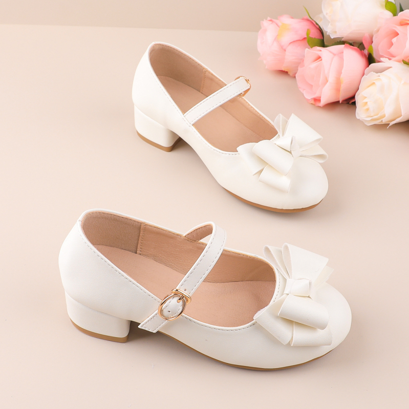 Meiteņu ādas skolas kurpes ar PU augšu, gumijas zoli, Velcro aizdare, elpojošas un pretslīdošas.