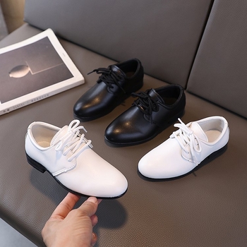 Παιδικά δερμάτινα παπούτσια, unisex, άνω μέρος συνθετικό δέρμα, για παιδιά 7–12 ετών, στυλ κομψής καθημερινότητας