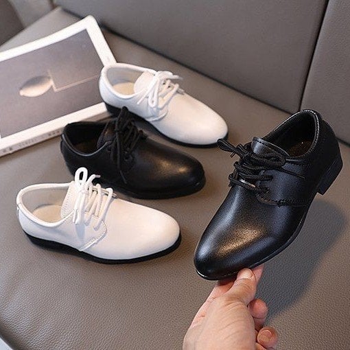 Bērnu ādas kurpes, universālas, virsma no sintētiskas ādas, 7–12 gadiem, stils: Elegants ikdienas stils