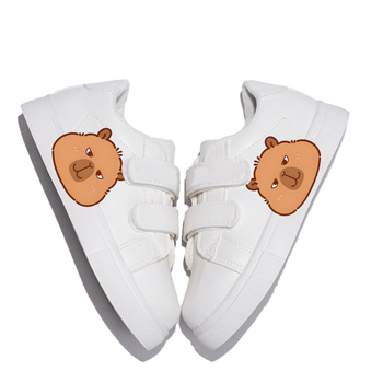 Детски летни ежедневни кецове: лепенка, PU горнище, гумена подметка, нисък връх, дишащ дизайн