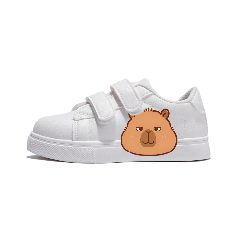 Детски летни ежедневни кецове: лепенка, PU горнище, гумена подметка, нисък връх, дишащ дизайн