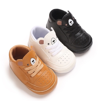 Dječje cipele za učenje hodanja 6–12 mjeseci, antisklizijska mekana potplata, gornji dio od umjetne kože, ulošak i podstava od ovčje kože, prednje vezanje, korejski stil, unisex, za zimu/proljeće i jesen