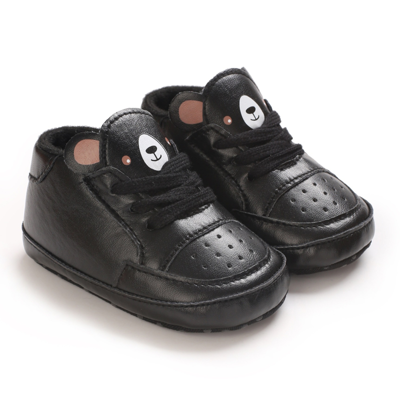 Dječje cipele za učenje hodanja 6–12 mjeseci, antisklizijska mekana potplata, gornji dio od umjetne kože, ulošak i podstava od ovčje kože, prednje vezanje, korejski stil, unisex, za zimu/proljeće i jesen