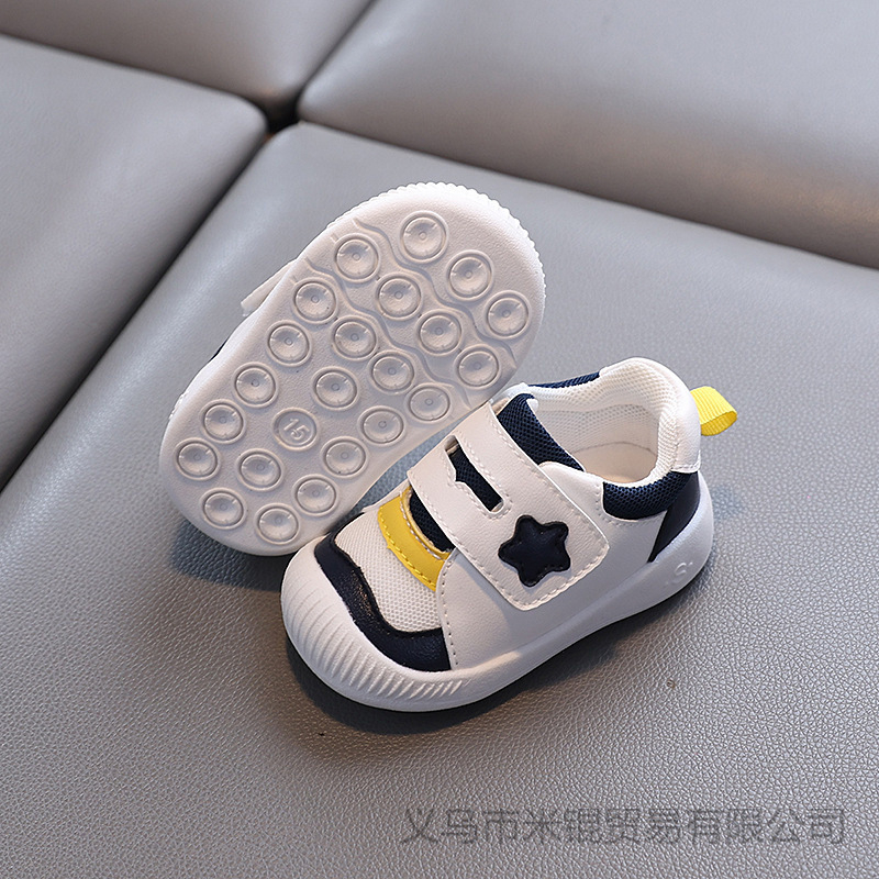 Unisex Παπούτσια για περπάτημα μωρού με επάνω μέρος από δίχτυ, διαπνέοντα, αντιολισθητική σόλα, για 12–36 μηνών