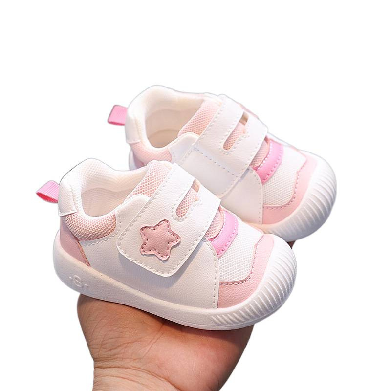 Unisex Παπούτσια για περπάτημα μωρού με επάνω μέρος από δίχτυ, διαπνέοντα, αντιολισθητική σόλα, για 12–36 μηνών