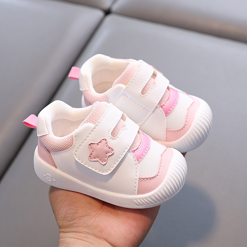 Unisex Παπούτσια για περπάτημα μωρού με επάνω μέρος από δίχτυ, διαπνέοντα, αντιολισθητική σόλα, για 12–36 μηνών