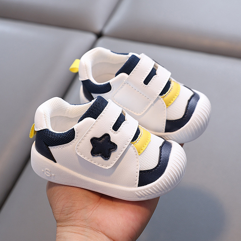 Unisex Παπούτσια για περπάτημα μωρού με επάνω μέρος από δίχτυ, διαπνέοντα, αντιολισθητική σόλα, για 12–36 μηνών