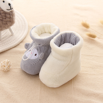 Dječje cipele s mekim potplatom od pamuka, gornji dio od kože goveda, srednja visina potkoljenice, uzorak crtani lik, zatvaranje prednjim vezivanjem