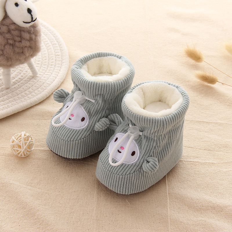 Dječje cipele s mekim potplatom od pamuka, gornji dio od kože goveda, srednja visina potkoljenice, uzorak crtani lik, zatvaranje prednjim vezivanjem