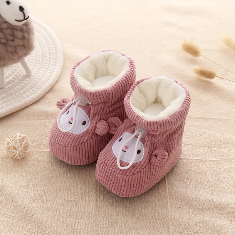 Dječje cipele s mekim potplatom od pamuka, gornji dio od kože goveda, srednja visina potkoljenice, uzorak crtani lik, zatvaranje prednjim vezivanjem