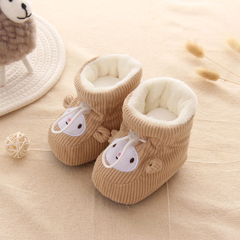 Dječje cipele s mekim potplatom od pamuka, gornji dio od kože goveda, srednja visina potkoljenice, uzorak crtani lik, zatvaranje prednjim vezivanjem