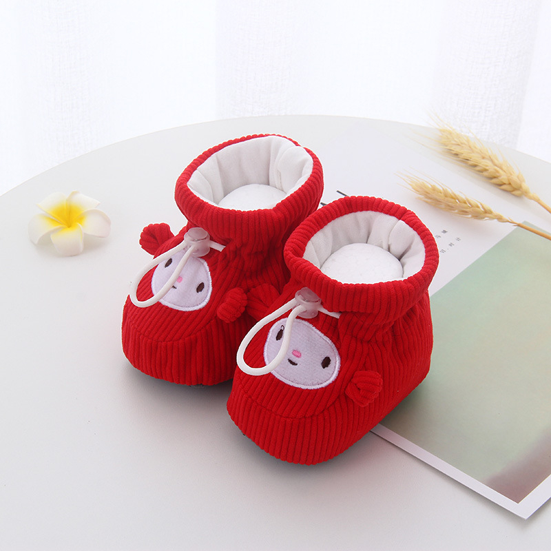 Dječje cipele s mekim potplatom od pamuka, gornji dio od kože goveda, srednja visina potkoljenice, uzorak crtani lik, zatvaranje prednjim vezivanjem