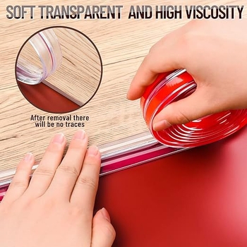 Αυτοκόλλητος γωνιακός προστατευτής σιλικόνης, ταινία προστασίας άκρων, μήκος 8 μ.