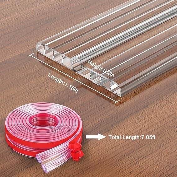 Αυτοκόλλητος γωνιακός προστατευτής σιλικόνης, ταινία προστασίας άκρων, μήκος 8 μ.