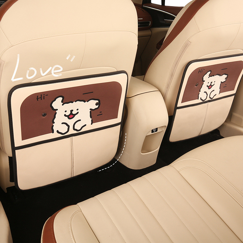 Защитна подложка за задната седалка на автомобил против мръсотия, двуцветен дизайн, PU/Spandex смес, Niuniu Crafts