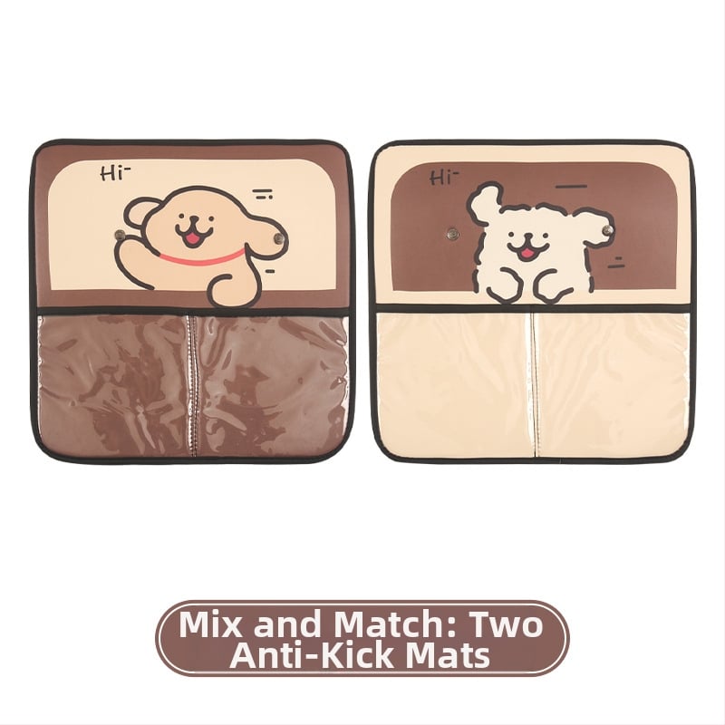 Защитна подложка за задната седалка на автомобил против мръсотия, двуцветен дизайн, PU/Spandex смес, Niuniu Crafts