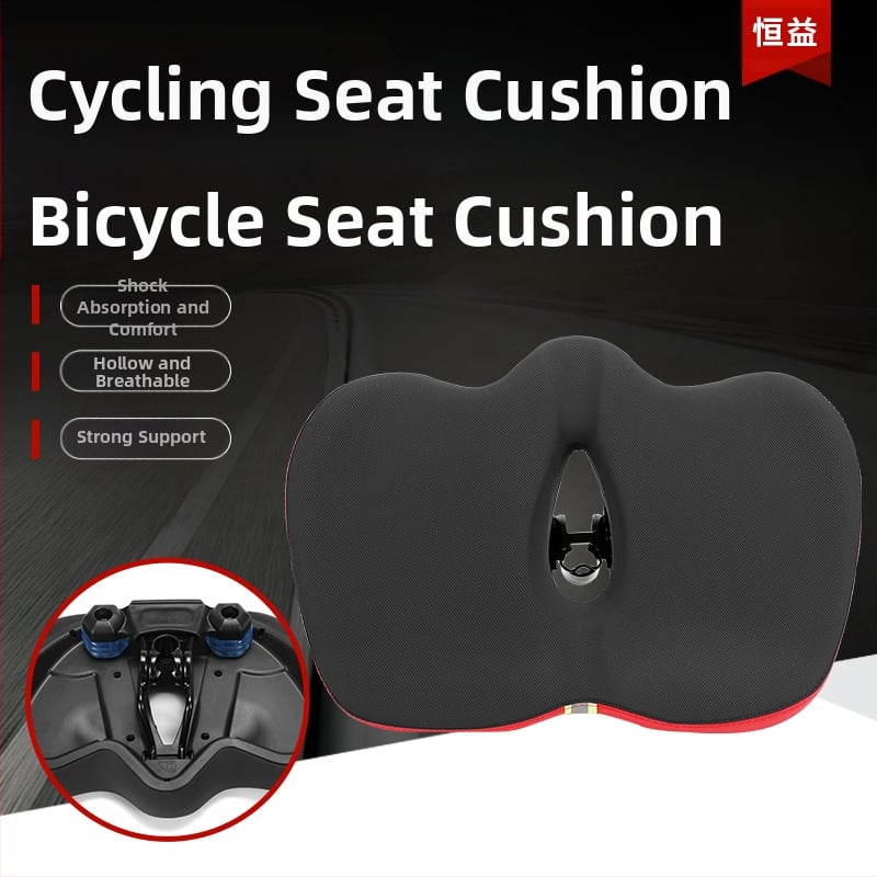 Велосипедна седалка SX-518 от Hengyi, дебела мека възглавница, вентилирана и дишаща, материал PU гел + водоустойчив PU, предназначена за планински спортни превозни средства