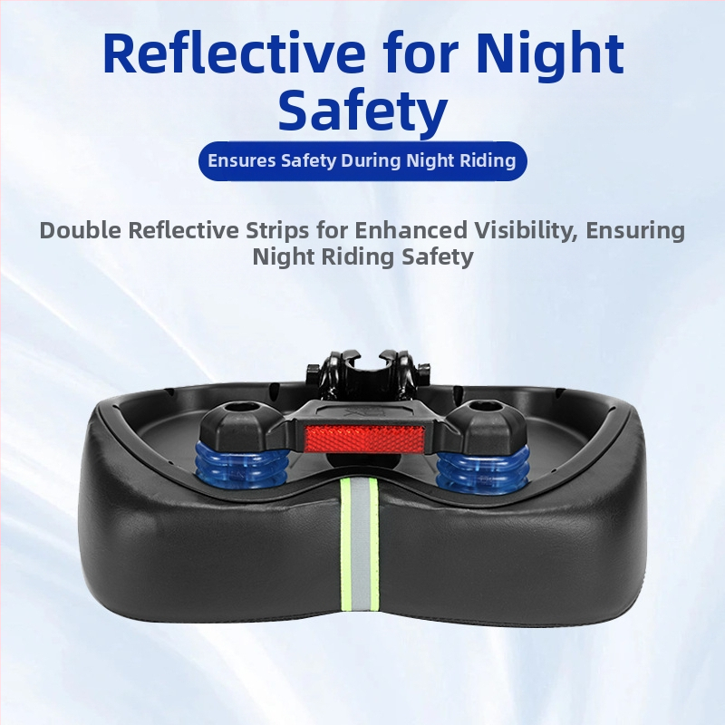 Велосипедна седалка SX-518 от Hengyi, дебела мека възглавница, вентилирана и дишаща, материал PU гел + водоустойчив PU, предназначена за планински спортни превозни средства