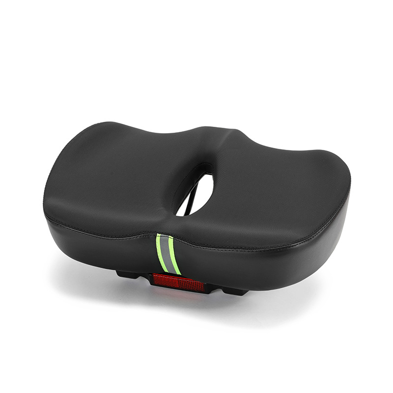 Велосипедна седалка SX-518 от Hengyi, дебела мека възглавница, вентилирана и дишаща, материал PU гел + водоустойчив PU, предназначена за планински спортни превозни средства