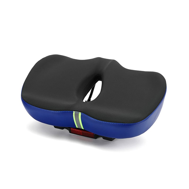 Велосипедна седалка SX-518 от Hengyi, дебела мека възглавница, вентилирана и дишаща, материал PU гел + водоустойчив PU, предназначена за планински спортни превозни средства