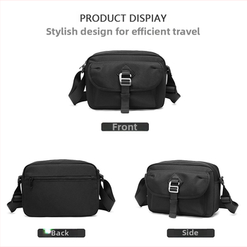 Japán stílusú férfi oldaltáska, nejlon, vízálló, 10 hüvelykes laptophoz, mindennapi utazáshoz