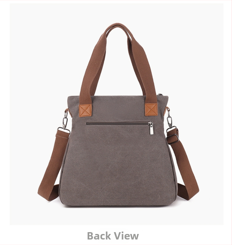 Langfei auduma sieviešu crossbody soma — vertikāla kvadrātiska forma, rāvējslēdzēja aizvērums, iekšējā kabata ar rāvējslēdzēju