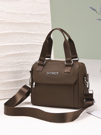 Nailona bucket soma, pilsētas vienkāršā stila soma, rāvējslēdzēja aizdare, poliesteru odere