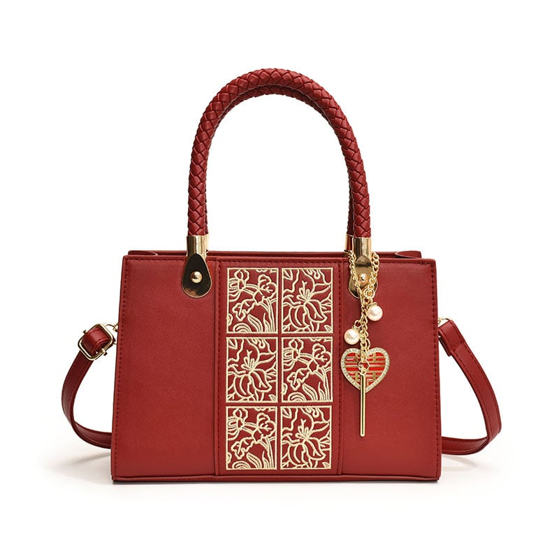 Menyasszonyi PU tote táska, városi egyszerű stílus, függőleges négyzet alakú forma, cipzáras zárás