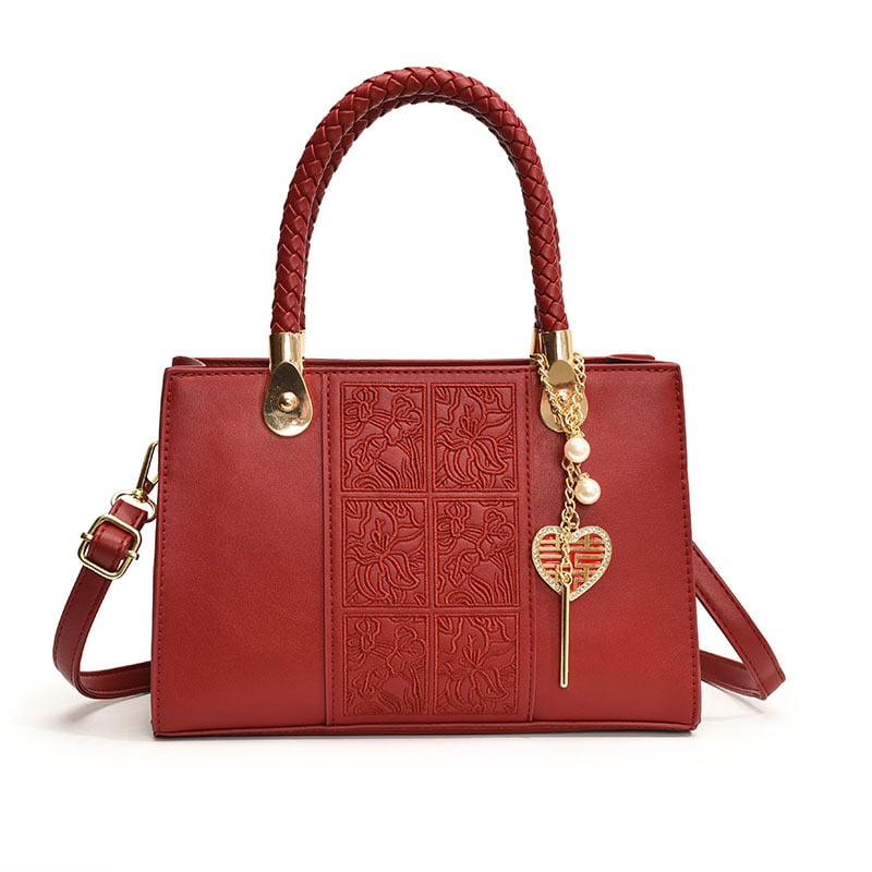 Menyasszonyi PU tote táska, városi egyszerű stílus, függőleges négyzet alakú forma, cipzáras zárás