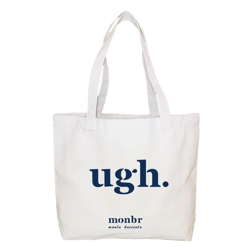 Vászon táska egyedi nemzeti stílusú kalligráfiával, nagy kapacitású női válltáska mindennapos használatra, logónyomtatás.