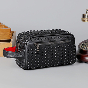 Férfi clutch táska, utcai divat, PU anyag, vízálló, 2025 nyár